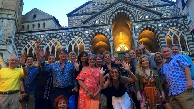 Our Guests taking in the history and beauty of the 9th century cathedral in Amalfi.